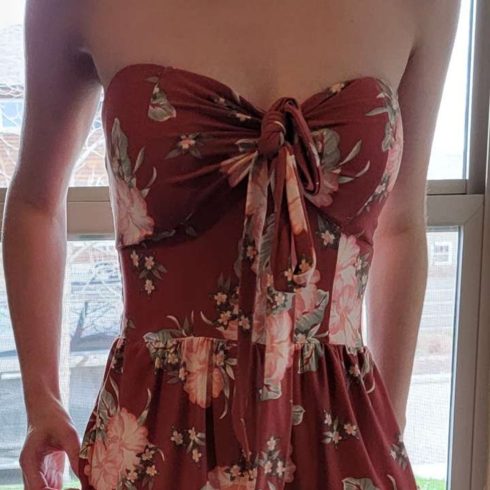 Strapless romper